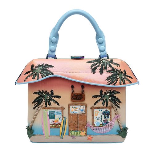 THE SURF SHACK GRAB BAG - Printed
  & embossed PU leather Dimensions 23 CM (H) * 26 CM (W) * 10 CM (D)