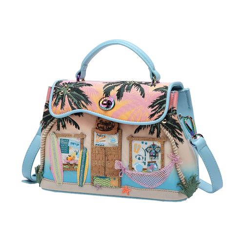 THE SURF SHACK MINI GRACE BAG - Printed
  & embossed PU leather Dimensions 18 CM (H) * 24 CM (W) * 10.5 CM (D)