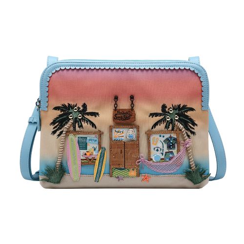 THE SURF SHACK BELLA BAG - Printed
  & embossed PU leather Dimensions 22 CM (H) * 29 CM (W) * 4.5 CM (D)