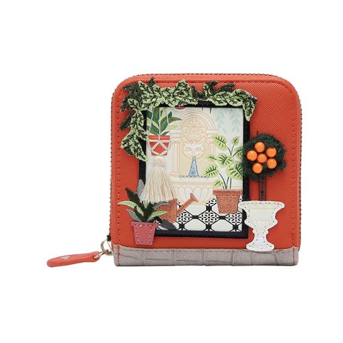 THE ORANGERY SQUARE WALLET - Printed
  & embossed PU leather Dimensions 10 CM (H) * 10 CM (W) * 2 CM (D)