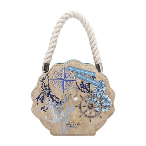 ENGLISH COAST SCRAPBOOK HETTY BAG - Printed
  & embossed VEGAN leather Dimensions 19.5 CM (H) * 21 CM (W) * 6.5 CM (D)