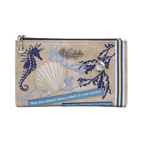 ENGLISH COAST SCRAPBOOK SOFT FOLDOVER WALLET - Printed
  & embossed VEGAN leather Dimensions 10 CM (H) * 17 CM (W) * 2 CM (D)