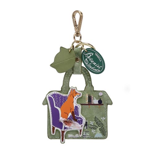 THE BOTANIST KEY CHARM - Printed
  & embossed VEGAN leather Dimensions 8 CM (H) * 9.5 CM (W) * 0.5 CM (D)