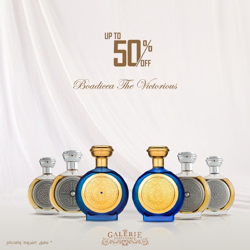 Buy two perfumes 100ML or more with discounted 50% From Boadicea the victorious - Buy Two perfumes or more 100ML from Boadicea the victorious Discounted 50% per perfume