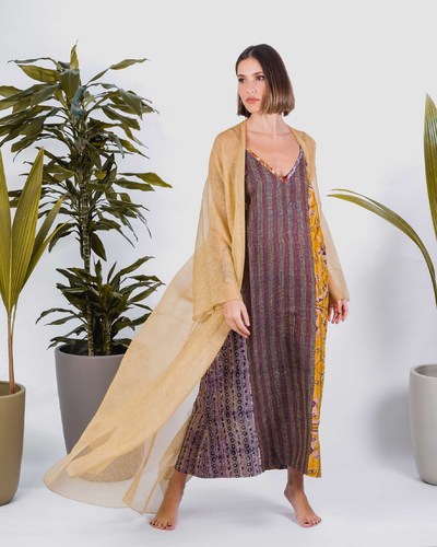 Embroidered caftan - Each piece is unique with a different pattern , color and embroidery  Made in India Final sale