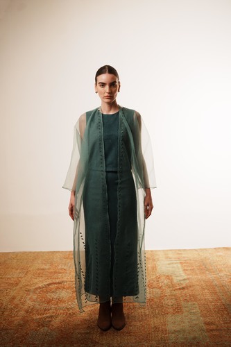 Layered bisht set ((Blue)