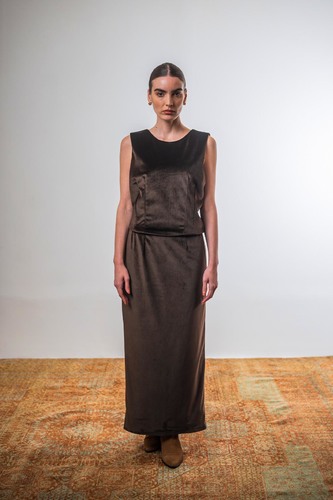 Layered bisht set (Taupe)