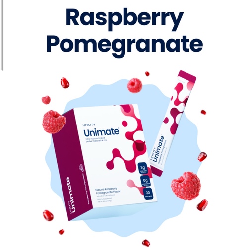 Unimate Pomegranate - The Newest flavour of UNIMATE ✨ Raspberry & Pomegranate&nbsp; contain 30 Sachets serving for 30 Days of Activity & Great Feeling 🌿✨