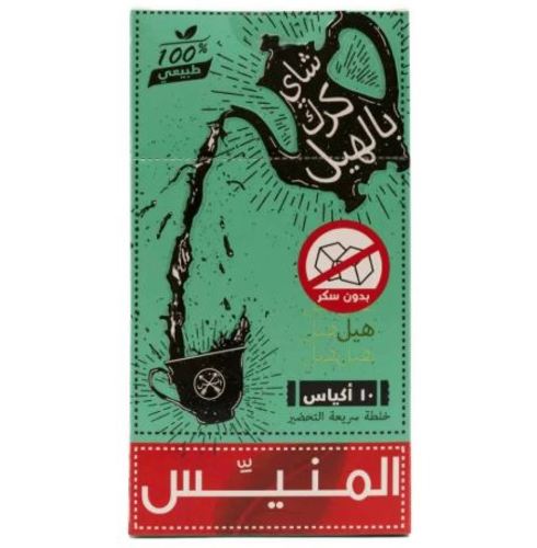 شاي كرك بالهيل المنيس 10 اكياس