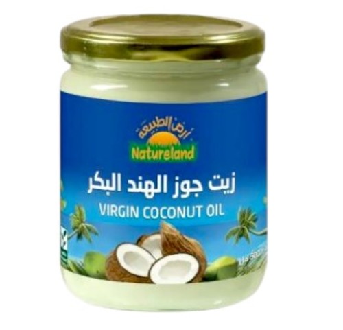 زيت جوز الهند البكر ارض الطبيعه 500 جرام