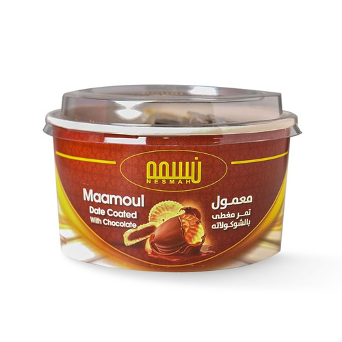 معمول نسمة تمر مغطي بالشيكولاتة