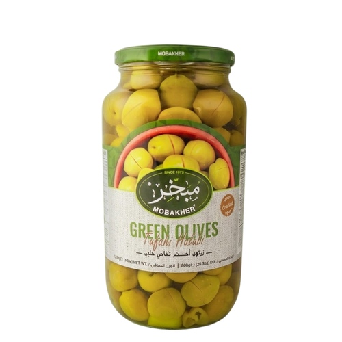 زيتون اخضر تفاحى حلبي مبخر 800g