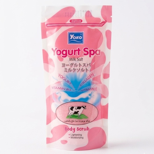 Yoko Spa Milk Salt – 300 g - Pamper your skin with this milk and yogurt body scrub. It is a rich and nourishing exfoliator that helps remove dead skin cells while providing deep hydration.
How to use:

Pour a little water onto your hand, then gently rub the scrub onto wet skin in circular motions. Leave it on for 3 minutes, then rinse with clean water.
Usage:

Use once a week.
