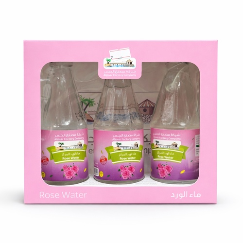 Al Jisr Rose Water, 3 bottles × 200 ml