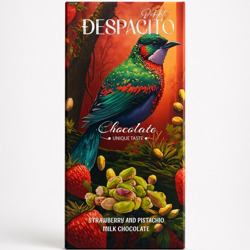 Despacito White Chocolate with Strawberry and Pistachio – 80 g