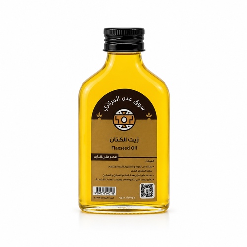 Cold pressed flax oil 100ml - Benefits:Soothes sensitive skin after sun exposure Helps lower blood pressure and bad cholesterol Benefits the scalp and thin, brittle hair Prevents constipation and aids in fat burning