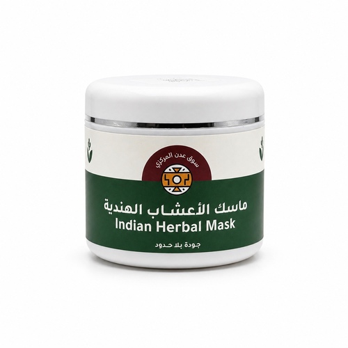 Indian Herbal Hair Mask - الفوائد يساعد على انبات الشعر يساعد على اياف التساقط بشكل فورى يساعد على تغذية الشعر و تقويتة من الجذور حتى الاطرافالاستخدام يؤخذ من 2-3 ملعقة كبية يضاف الماء الدافىء يخلط المزيج جيدا للحصول على عجينة ناعمة يوضع الشعر و فروة الرأس يترك ساعة الى ساعتين ثم يغسل بشامبو تستخدم مرة كل اسبوع