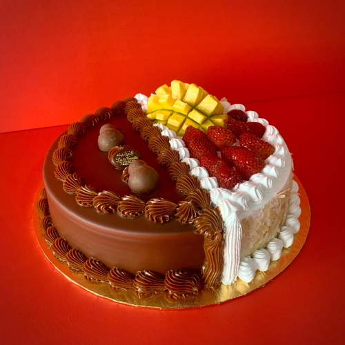 Lanoisette - Vanilla fruit & Chocolate cake