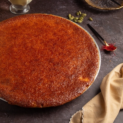 Basbousa with cream