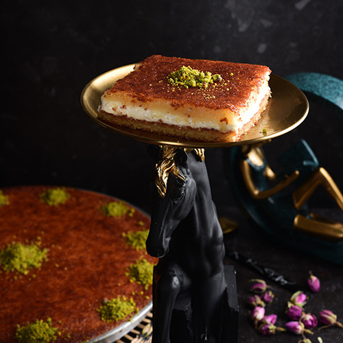 Basbousa with cream