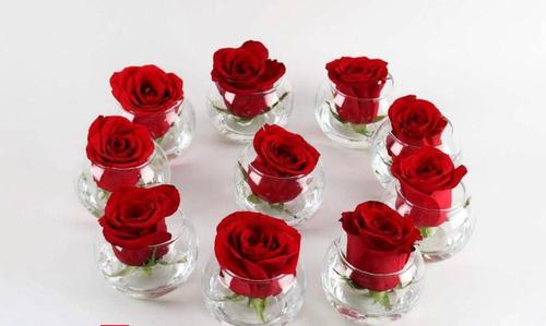 Small vases with rose 10 PCS