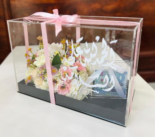 Box Aqrilic artificial flowers