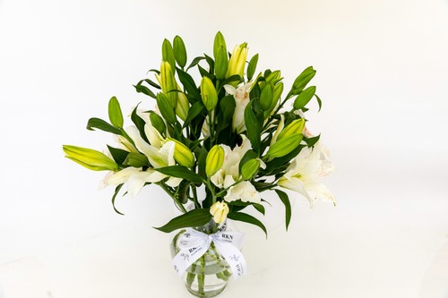 Casbalnga White Vase - 10 stem
