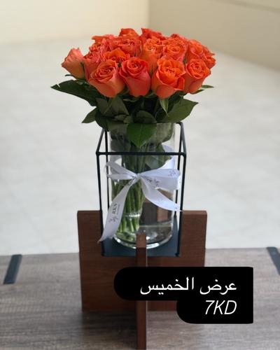 JOURI VASA WITH WOOD STAND - 25 PCS