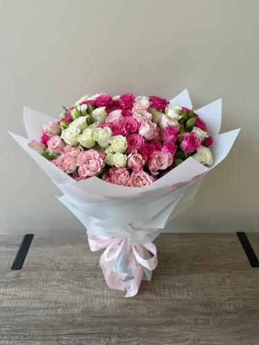 baby roses bouquet - 30 stems baby roses with wrapping