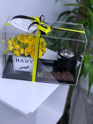 AQRALLIC WITH BABY JOURI YELLOW - 10 STEM