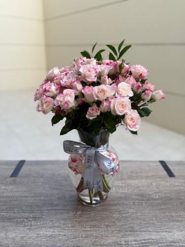 Vase Baby Rose - 15 Stem