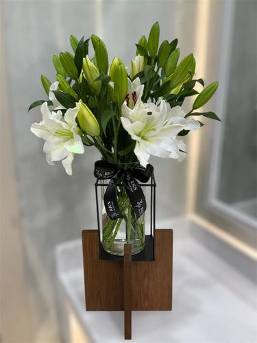 CASBLANGA WHITE WITH VASE AND STAND - 10 STEMS