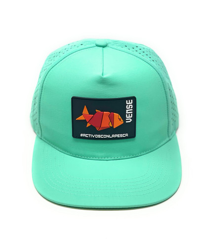 Snapback Cap whith Rubber Patch - Made with the finest 100% Cotton our snapback caps will keep you cool headed even on the best fishing trips. 
Ajustable size. Super nice designs. Long lasting materials. Color: Aquamarine Green Model: Snapback