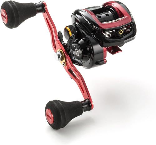 Abu Garcia Red Max Ship 3 - Weight (g): 222 Gear Ratio: 7.1: 1 Maximum Line Winding (cm): 74 Maximum Drag Force (Kg): 5.5 Line Capacity / Super Fire Line 1.2 Issue: 200 m Line Capacity / PE Line 1 Issue: 200 m Ball / roller bearing: 3/1