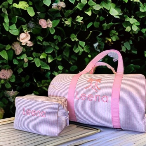 Pink Handbag & Pouch