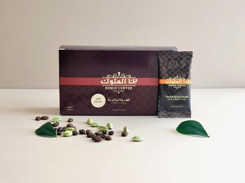 Turkish Coffee with cardamom Sachets(dark) - A Pack Of 20 Single-Cup Sachets