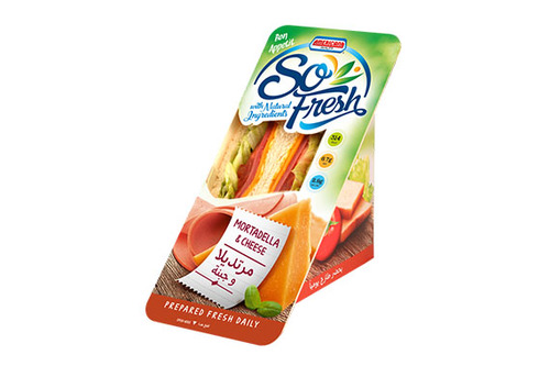 أمريكانا سو فريش مرتديلا وجبنة خبز أبيض