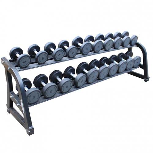 DUMBBELL RACK & DUMBELLS 2.5 KG TO 25 KG  (TECHNO GYM) - Freestanding support for the storage of 20 urethane-encased dumbbells (dumbbells  included).