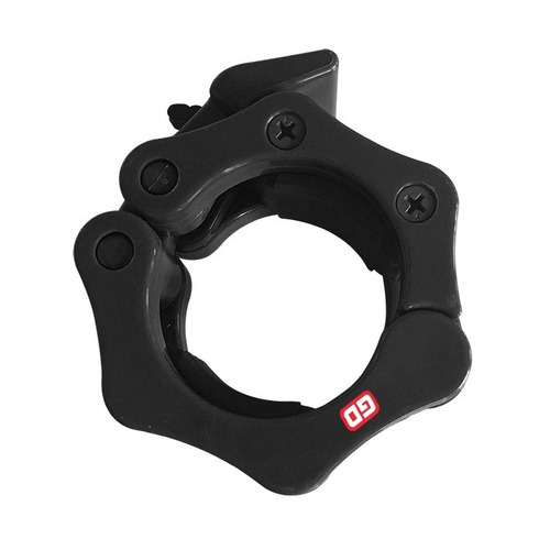 COLLARS 50 MM BLACK PAIRS - COLLARS 5O MM BALCK COLOUR FOR STANDARD BAR Fast lock collar set can be used with all (smooth) Olympic bars. Fast lock collar set uses a unique slip-proof quick release mechanism to allow plates to be swapped and secured in a single motion. What’s more, these collars will not damage the Olympic bars.
Fast lock collar set is sold in sets of two.