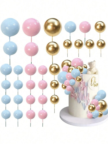 Cake Lab  - Gender reveal ball decorations (50 pieces)