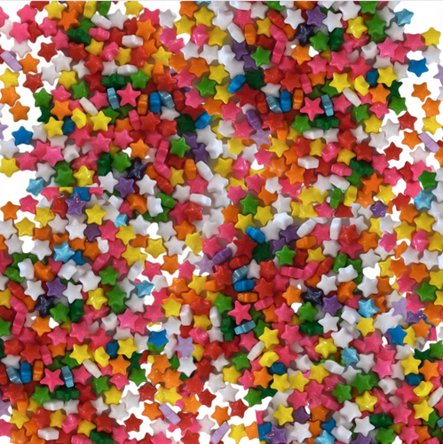 Multicolor stars sprinkles 100g