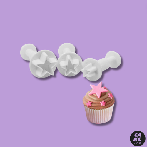 Cake Lab  - Mini star plunger cutters