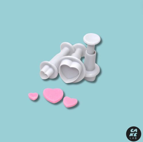 Cake Lab  - Mini hearts plunger cutters