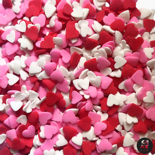 Cake Lab  - Heart confetti sprinkles 100g