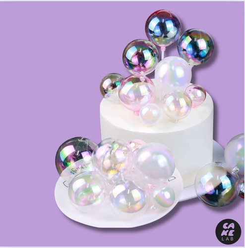 Cake Lab  - 12 pieces clear ball cake decoration