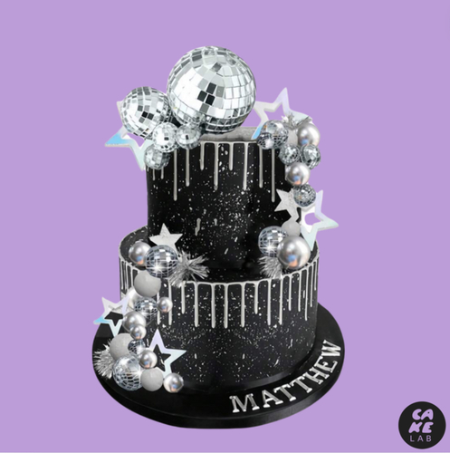 Disco Ball cake decoration 5 cm (10 pieces)