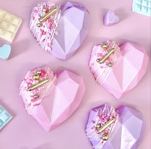 Cake Lab  - Geometric Heart Mold