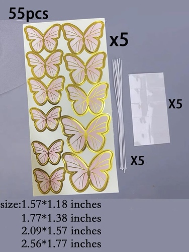 Purple butterflies cake decorations