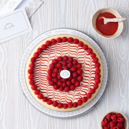 Vanilla cheesecake With Red Berry In The Middle