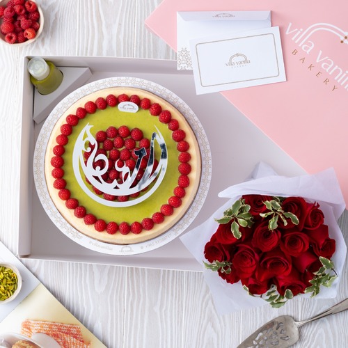 Ramadan Cheesecake with flowers